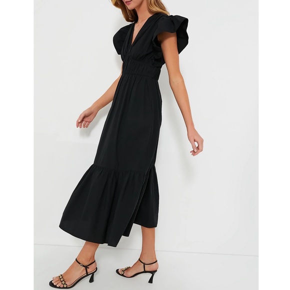 TUCKERNUCK Black Sutton Flutter Sleeve Maxi Dress - Picture 3 of 10